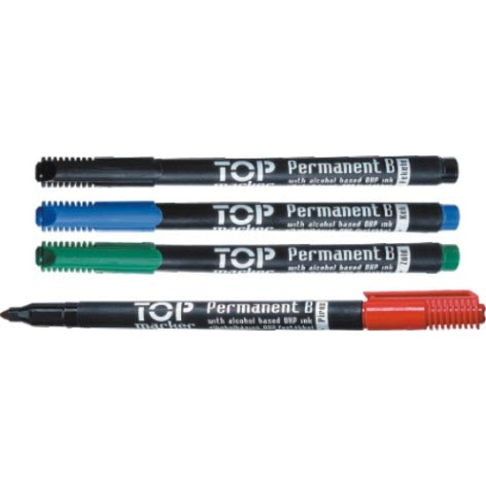 Ico OHP Top Marker -B- alkoholos rostirón kerek hegy 2-3mm 4db-os készlet