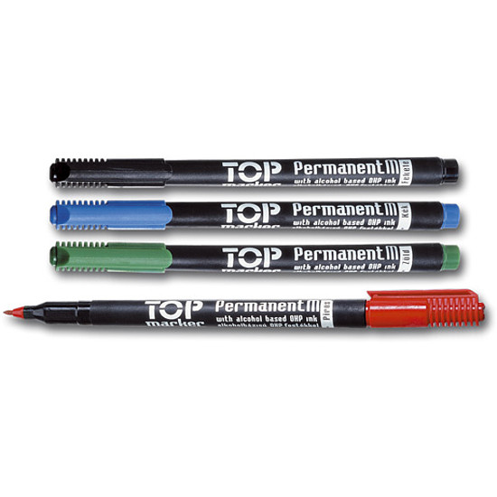 Ico OHP Top Marker -M- alkoholos rostirón kerek hegy 1-1,5mm 4db-os készlet