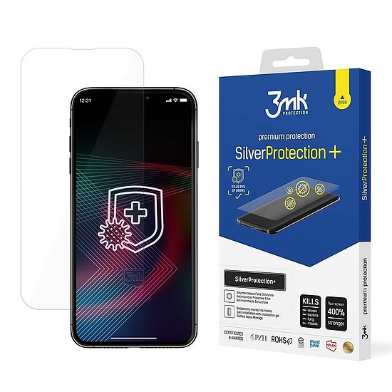 iPhone 14 Pro Max / 14 Plus Antibakteriális játék képernyőfólia 3mk ezüst védelem+