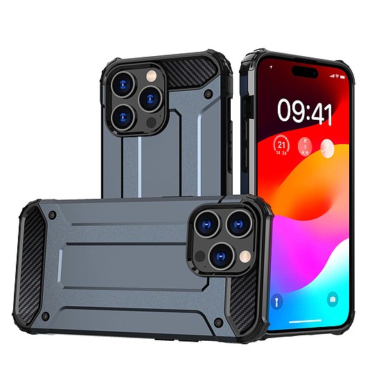 iPhone 15 Pro Hybrid Armor tok - kék