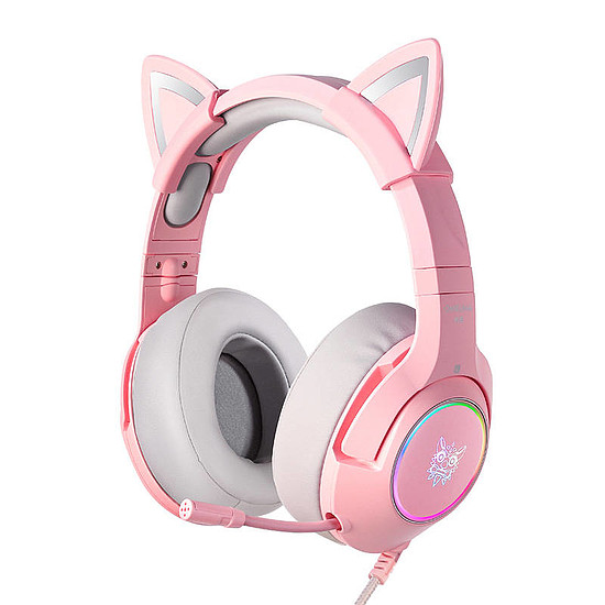 Játékos fejhallgató ONIKUMA K9 Pink (K9P RGB USB 7.1)