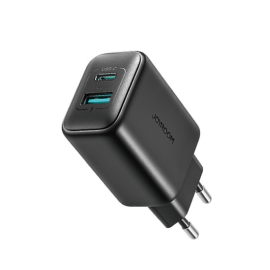 Joyroom JR-TCF13 hálózati töltő USB-C / USB-A 25W SFC / PPS / PD - fekete