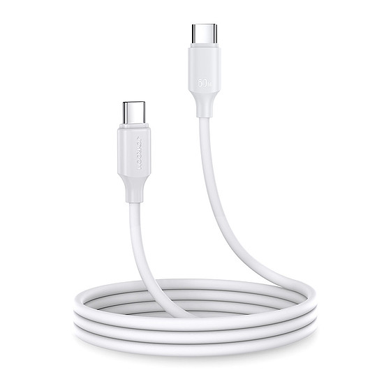 Joyroom kábel USB-C - USB-C 480Mb / s 60W 1m fehér (S-CC060A9)