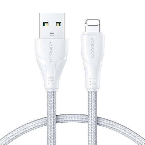 Joyroom kábel USB - Lightning 2,4A 0,25 m fehér (S-UL012A11)