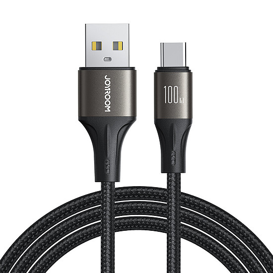 Joyroom Light-Speed SA25-AC6 USB-A / USB-C gyors átviteli kábel 100 W 1,2 m - Fekete