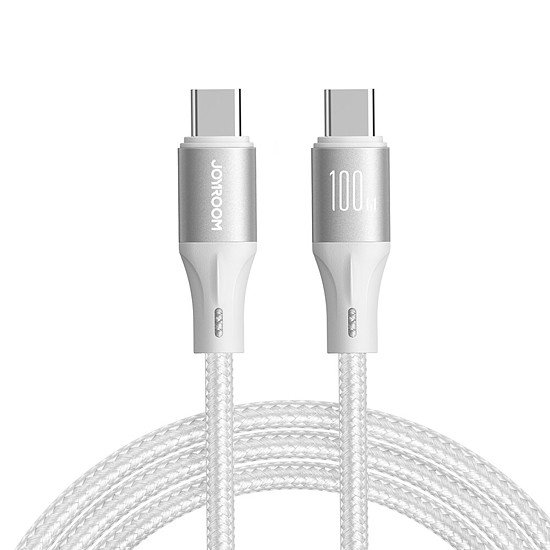 Joyroom Light-Speed széria SA25-CC5 100 W USB-C / USB-C kábel 1,2 m - fehér