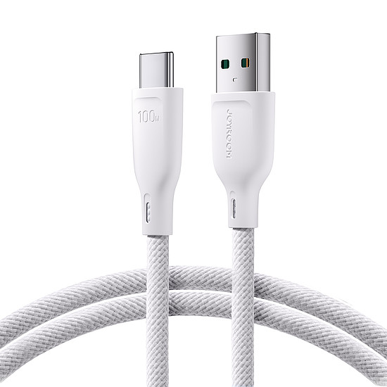 Joyroom Multi-Color Series SA34-AC6 USB-A / USB-C kábel 100 W gyors átvitel 1 m - fehér