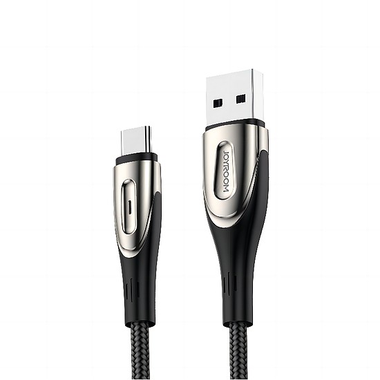 Joyroom Sharp sorozatú gyorstöltő kábel USB-A - USB-C 3A 1,2 m fekete (S-M411)