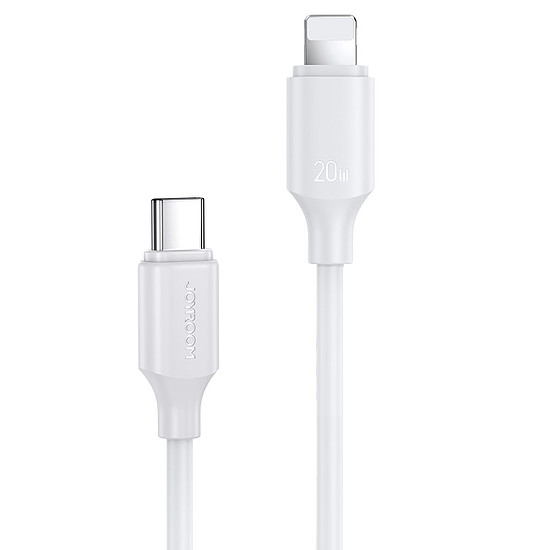 Joyroom USB-C kábel - Lightning 480Mb/s 20W 0,25m fehér (S-CL020A9)