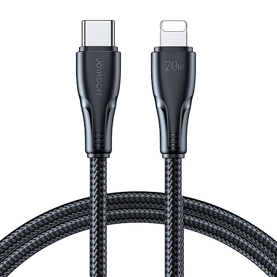 Joyroom USB C - Lightning 20W Surpass sorozatú kábel a gyors töltéshez és adatátvitelhez 2 m fekete (S-CL020A11)