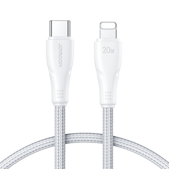 Joyroom USB C - Lightning 20W Surpass sorozatú kábel a gyors töltéshez és adatátvitelhez 0,25 m fehér (S-CL020A11)