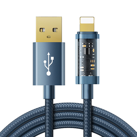 Joyroom USB kábel - Lightning töltéshez / adatátvitelhez 2,4A 20W 1,2m kék (S-UL012A12)