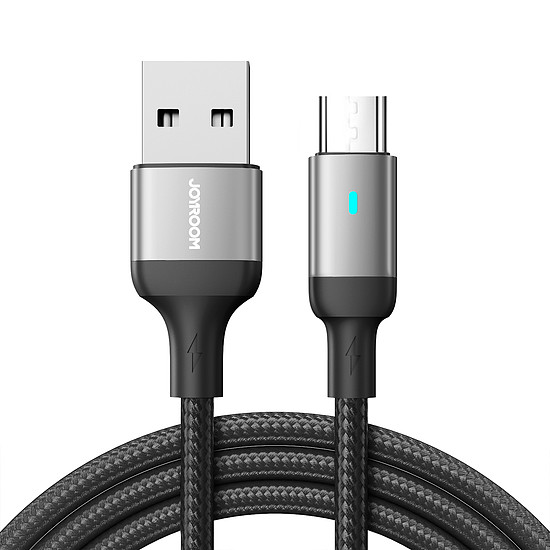 Joyroom USB kábel - micro USB 2.4A a gyors töltéshez és adatátvitelhez 1,2 m fekete (S-UM018A10)