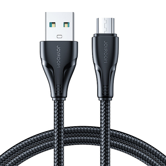 Joyroom USB kábel - micro USB 2.4A Surpass sorozat a gyors töltéshez és adatátvitelhez 2 m fekete (S-UM018A11)