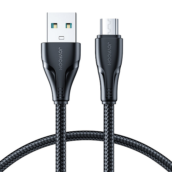 Joyroom USB kábel - micro USB 2.4A Surpass sorozat a gyors töltéshez és adatátvitelhez 1,2 m fekete (S-UM018A11)