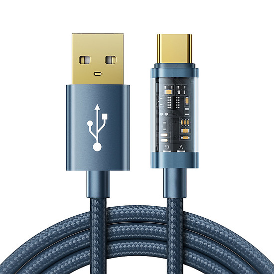 Joyroom USB kábel - USB Type C töltéshez / adatátvitelhez 3A 1,2 m kék (S-UC027A12)