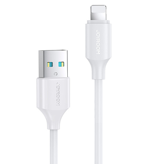 Joyroom USB töltő-/adatkábel - Lightning 2,4A 0,25 m fehér (S-UL012A9)