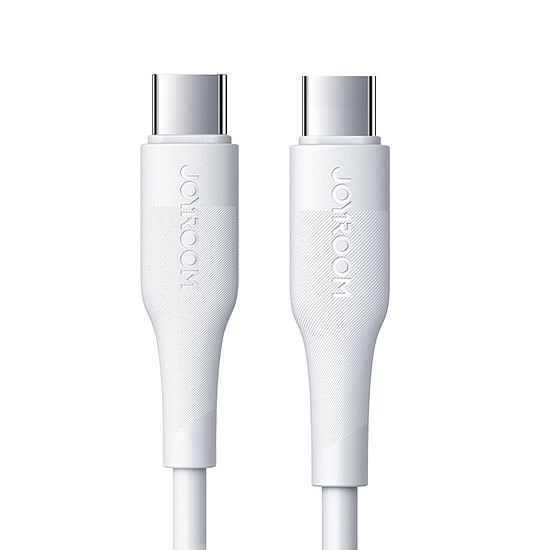 Joyroom USB Type C - USB Type C kábel Tápellátás 60W 3A 0,25m fehér (S-02530M3 White)