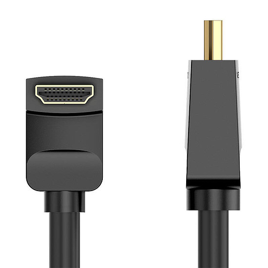 Kábel HDMI Vention AARBH 2m szög 90 fekete