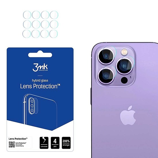 Kameraüveg iPhone 14 Pro Max / 14 Pro 7H készülékhez 3mk sorozatú objektívvédő lencséhez