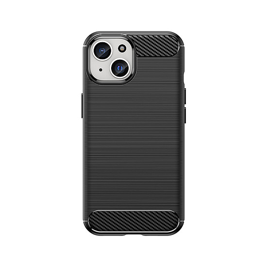 Karbon mintás rugalmas tok iPhone 15 Carbon Case-hez - fekete