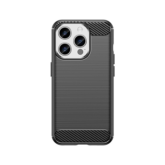 Karbon mintás rugalmas tok iPhone 15 Pro Carbon Case-hez - fekete