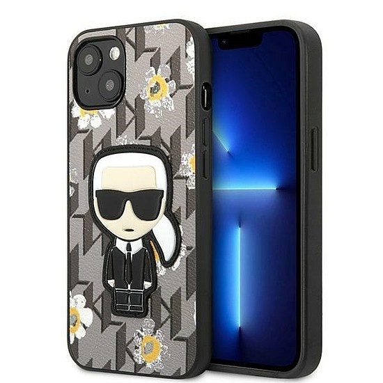 Karl Lagerfeld Flower Ikonik Karl tok iPhone 13 mini telefonhoz - szürke