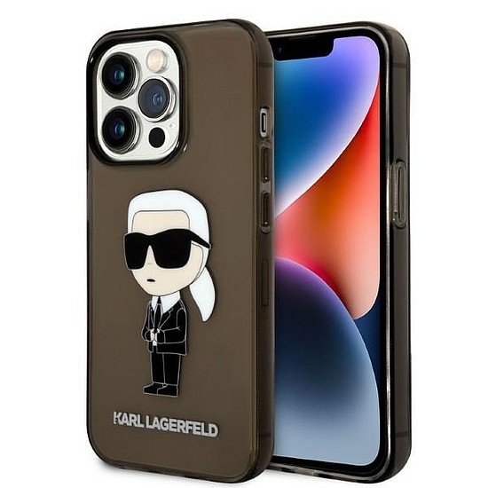 Karl Lagerfeld Ikonik Karl tok iPhone 14 Pro Max telefonhoz - fekete