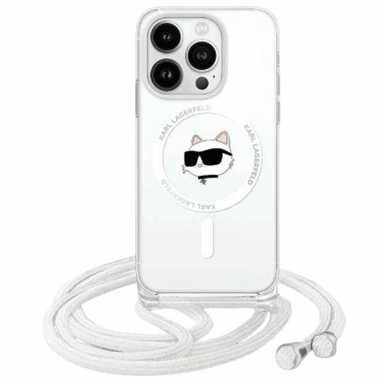 Karl Lagerfeld IML Choupette Head & Cord Magsafe iPhone 16 tok - átlátszó