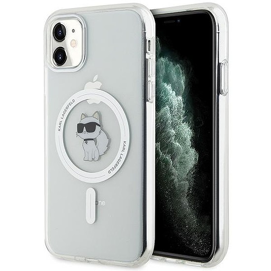 Karl Lagerfeld IML Choupette MagSafe tok iPhone 11 / Xr-hez - átlátszó