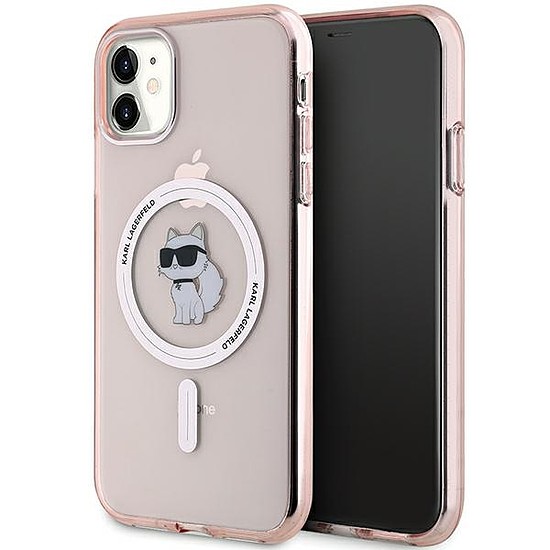 Karl Lagerfeld IML Choupette MagSafe tok iPhone 11 / Xr telefonhoz - rózsaszín