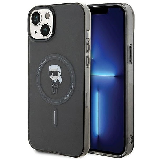 Karl Lagerfeld IML Ikonik MagSafe tok iPhone 15 Plus-hoz - fekete