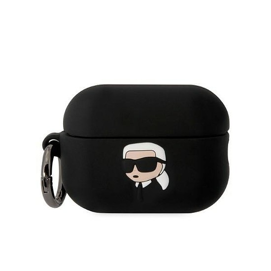 Karl Lagerfeld KLAP2RUNIKK AirPods Pro 2 borító fekete/fekete szilikon Karl Head 3D