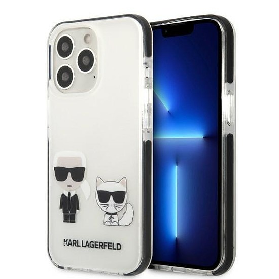 Karl Lagerfeld KLHCP13LTPEKCW iPhone 13 Pro / 13 6.1" keménytok, fehér/fehér Karl&Choupette