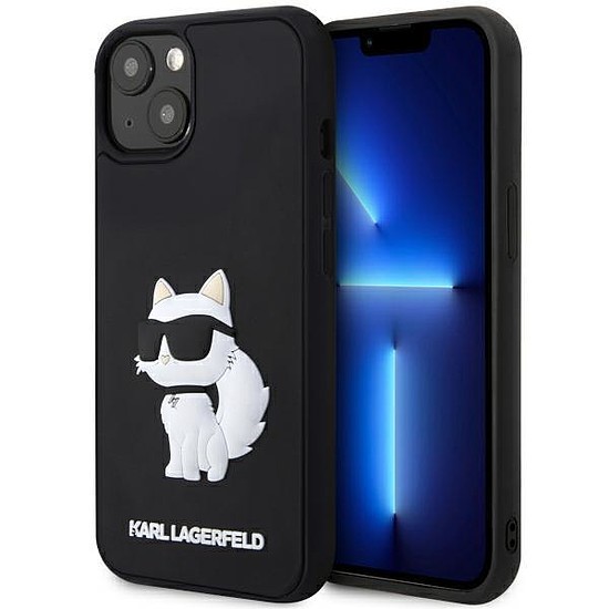 Karl Lagerfeld KLHCP14M3DRKHNK iPhone 14 Plus 6.7" fekete/fekete keménytokos gumi Choupette 3D