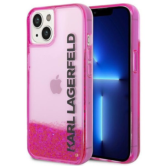 Karl Lagerfeld KLHCP14MLCKVF iPhone 14 Plus 6,7" pink/rózsaszín kemény tok Liquid Glitter Elong