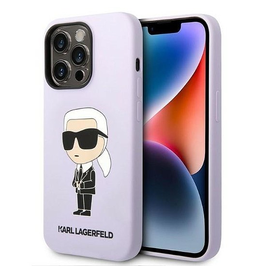 Karl Lagerfeld KLHCP14XSNIKBCU iPhone 14 Pro Max 6,7" keménytokos lila/lila szilikon ikonok