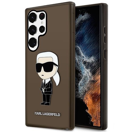 Karl Lagerfeld KLHCS23LHNIKTCK S23 Ultra S918 fekete/fekete keménytok Ikonik Karl Lagerfeld