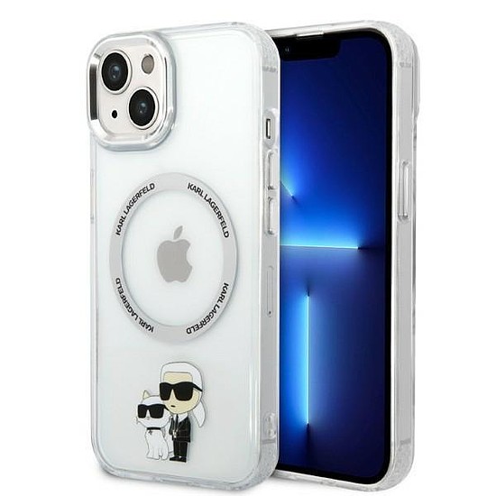 Karl Lagerfeld KLHMP14MHNKCIT iPhone 14 Plus 6,7" keménytokos átlátszó Iconic Karl&Choupette Magassafe