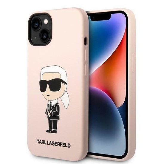 Karl Lagerfeld KLHMP14MSNIKBCP iPhone 14 Plus 6.7" kemény tokos rózsaszín/rózsaszín szilikon Ikonik Magsafe