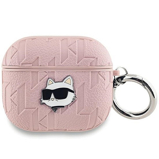 Karl Lagerfeld Monogram Choupette Head tok AirPods 3-hoz - rózsaszín