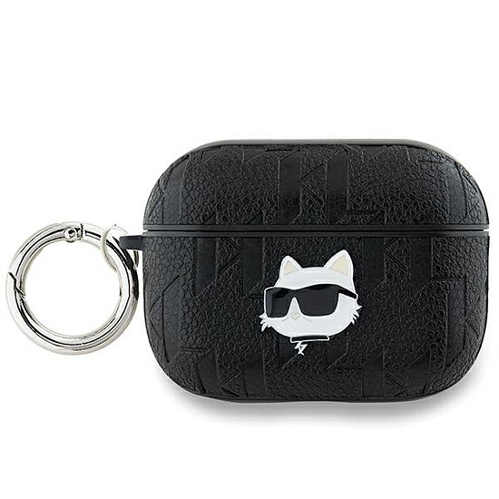 Karl Lagerfeld Monogram Choupette Head tok AirPods Pro 2-hez - fekete