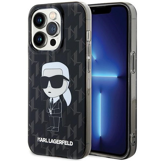 Karl Lagerfeld Monogram Ikonik tok iPhone 15 Pro-hoz - átlátszó