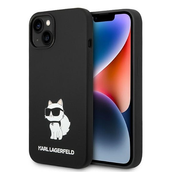 Karl Lagerfeld Silicone Choupette tok iPhone 14 Plus-hoz - fekete