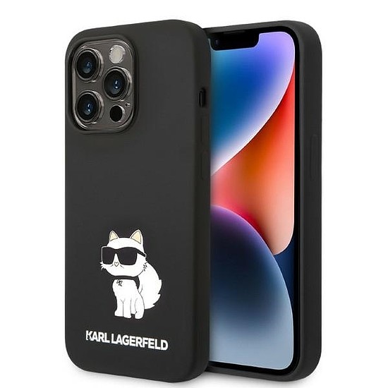 Karl Lagerfeld Silicone Choupette tok iPhone 14 Pro Max készülékhez - fekete