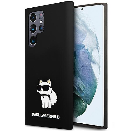 Karl Lagerfeld Silicone Choupette tok Samsung Galaxy S24 Ultra készülékhez - fekete