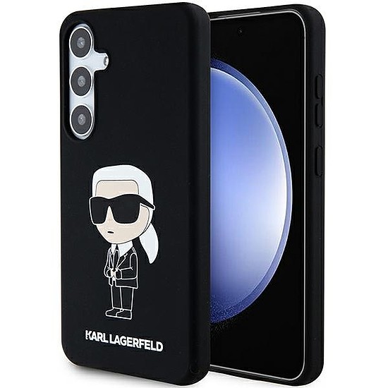 Karl Lagerfeld Szilikon Ikonik tok Samsung Galaxy S24-hez - fekete