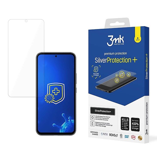 Képernyővédő fólia Samsung Galaxy A54 5G antibakteriális képernyőhöz játékosoknak a 3mk Silver Protection+ sorozatból