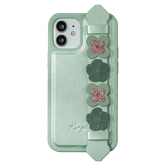 Kingxbar Sweet Series tok eredeti Swarovski kristályokkal díszítve iPhone 12 mini zöld