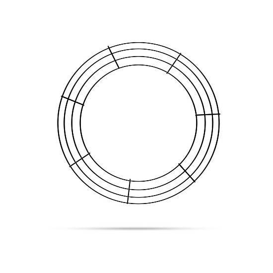 Kreatív koszorúalap - fém - 20 cm (58539A)